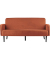 3-Sitzer Sofa LISBOA rost schwarz Stoff