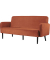 3-Sitzer Sofa LISBOA rost schwarz Stoff