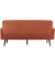 3-Sitzer Sofa LISBOA rost schwarz Stoff