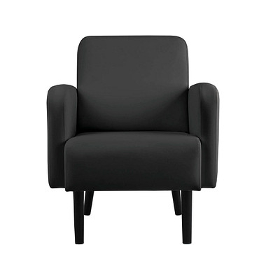 Sessel LISBOA schwarz schwarz Kunstleder