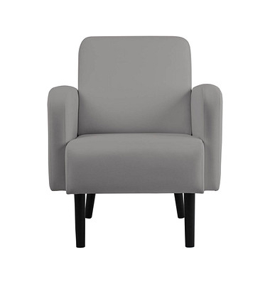 Sessel LISBOA grau schwarz Kunstleder