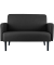 2-Sitzer Sofa LISBOA schwarz schwarz Kunstleder