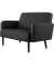 2-Sitzer Sofa LISBOA schwarz schwarz Kunstleder