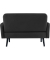 2-Sitzer Sofa LISBOA schwarz schwarz Kunstleder