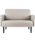 2-Sitzer Sofa LISBOA weiß schwarz Kunstleder