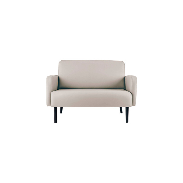 3660141954722 - 2-Sitzer Sofa LISBOA weiß schwarz Kunstleder 1240 x 815 x 830 cm 1 St
