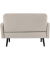 2-Sitzer Sofa LISBOA weiß schwarz Kunstleder