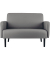 2-Sitzer Sofa LISBOA grau schwarz Kunstleder