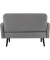 2-Sitzer Sofa LISBOA grau schwarz Kunstleder