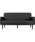 3-Sitzer Sofa LISBOA schwarz schwarz Kunstleder