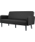 3-Sitzer Sofa LISBOA schwarz schwarz Kunstleder