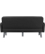 3-Sitzer Sofa LISBOA schwarz schwarz Kunstleder