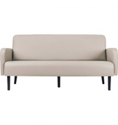 3-Sitzer Sofa LISBOA weiß schwarz Kunstleder