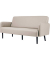 3-Sitzer Sofa LISBOA weiß schwarz Kunstleder