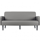 3-Sitzer Sofa LISBOA grau schwarz Kunstleder
