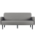 3-Sitzer Sofa LISBOA grau schwarz Kunstleder