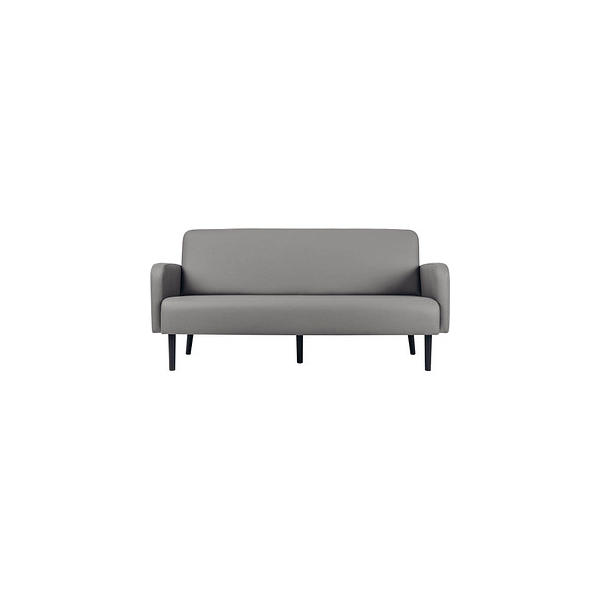 3660141954814 - 3-Sitzer Sofa LISBOA grau schwarz Kunstleder 1760 x 815 x 830 cm 1 St