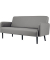 3-Sitzer Sofa LISBOA grau schwarz Kunstleder
