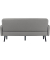 3-Sitzer Sofa LISBOA grau schwarz Kunstleder