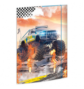 Zeichenmappe 45371, A3 mit Motiv, Karton 350g, 3 Einschlagklappen, 1 Gummizug (ganze H&ouml;he)