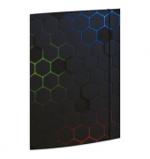 Zeichenmappe 46332, A4 mit Motiv, Karton 350g, 3 Einschlagklappen, 1 Gummizug (ganze H&ouml;he)