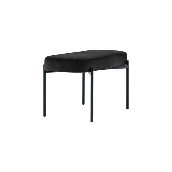 3660141955286 - Sitzbank easyChair® by Paperflow GAIA oval M Samtbezug rostfarben 4-Fußgestell mattschwarz B 790 x T 420 x H 455 mm