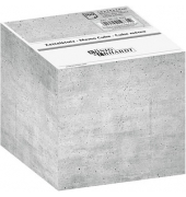Zettelklotz 86-55600, Beton, 75x75mm, geleimt, grau, Papier, 700 Blatt