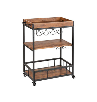 Etagenwagen Rustico braun 80,0 x 40,0 x 89,5 cm