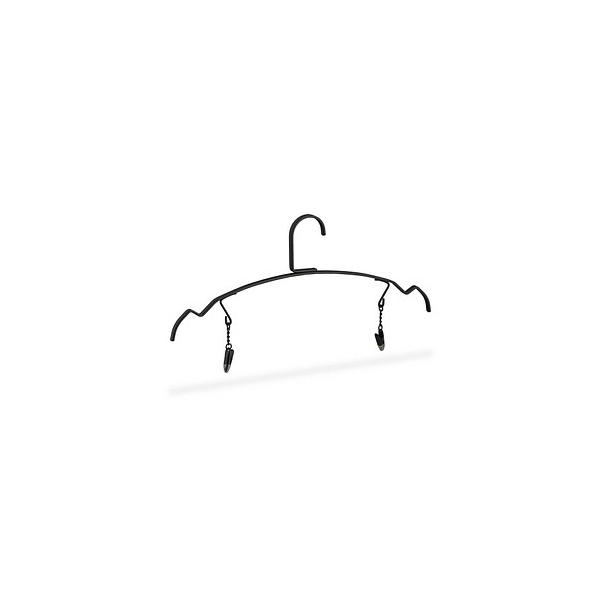 4052025326227 - Relaxdays - Kleiderbügel 10er Set Dessous & Lingerie Bügel mit 2 Klammern Unterwäschebügel Metall 33 cm breit schwarz 4052025326227 - Relaxdays - Kleiderbügel 10er Set Dessous & Lingerie Bügel mit 2 Klammern Unterwäschebügel Metall 33 cm breit schwarz