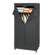 Deep Black Kleiderschrank schwarz 1 Fachboden 75,0 x 50,0 x 160,0 cm