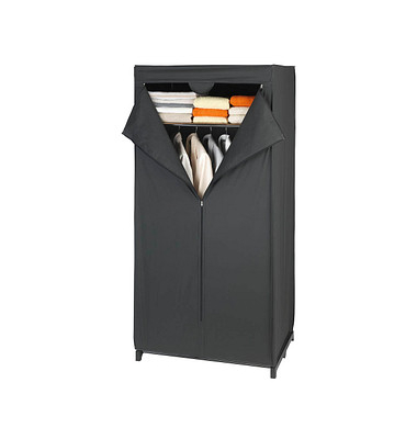 Deep Black Kleiderschrank schwarz 1 Fachboden 75,0 x 50,0 x 160,0 cm