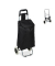 Einkaufstrolley 10029467_46, max. BeLiterastbarkeit bis ca. 10kg # Schloss, außen 30x40x91cm, Stahl, Stoff schwarz