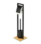 WC-Garnitur Bambusa schwarz Metall