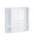 Kleiderschrank weiß, transparent 12 Fachböden 145,5 x 36,5 x 145,5 cm