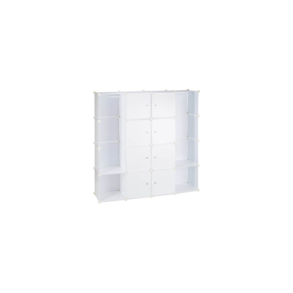 4052025956233 - Relaxdays - Kleiderschrank Stecksystem mit 12 Fächern großer Garderobenschrank aus Kunststoff 1455 x 1455 cm weiß 4052025956233 - Relaxdays - Kleiderschrank Stecksystem mit 12 Fächern großer Garderobenschrank aus Kunststoff 1455 x 1455 cm weiß