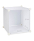 Kleiderschrank weiß, transparent 12 Fachböden 145,5 x 36,5 x 145,5 cm