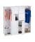 Kleiderschrank weiß, transparent 12 Fachböden 145,5 x 36,5 x 145,5 cm