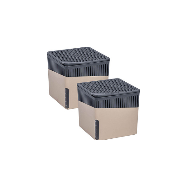 4008838314968 - Raumentfeuchter Cube Beige 500 g 2er Set Luftentfeuchter Beige Kunststoff (abs) beige Calciumchlorid weiß Kunststoff (abs) anthrazit - beige 4008838314968 - Raumentfeuchter Cube Beige 500 g 2er Set Luftentfeuchter Beige Kunststoff (abs) beige Calciumchlorid weiß Kunststoff (abs) anthrazit - beige