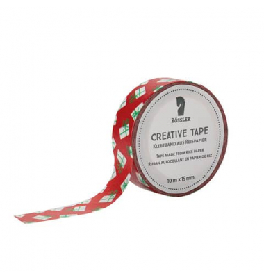 Klebeband 801010521027, P&auml;ckchen, 15mm x 10m, rot