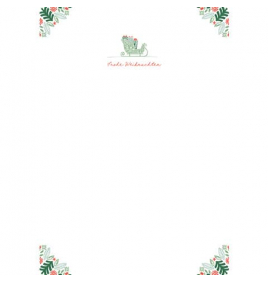 Motiv-Weihnachtspapier Schlitten 16431104600 A4 100g 