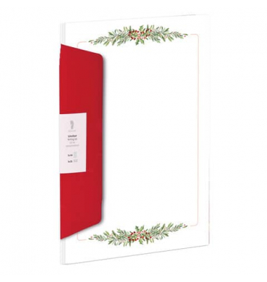 rot-Weihnachtsbriefpapier Weihnachtsgesteck 11341099600 