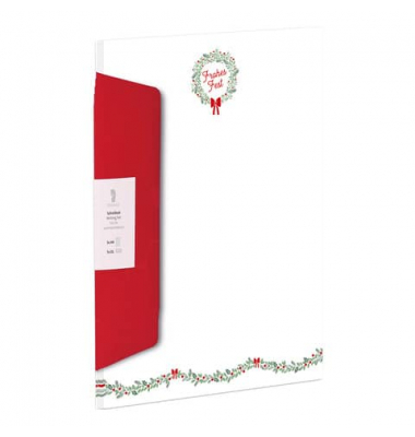 rot-Weihnachtsbriefpapier Weihnachtskranz 11341100600 