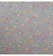Geschenkpapierzuschnitte Summer day grey 01 389, Blumen, 50cm x 70cm, grau/bunt
