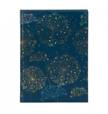 Notizbuch 64 368, blau, A5, blanko, 100g, 100 Blatt / 200 Seiten