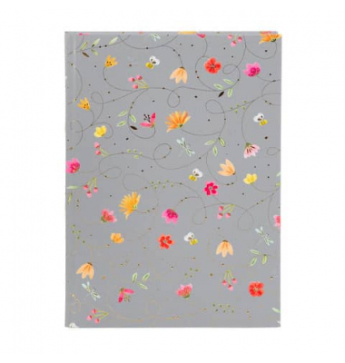 Notizbuch 64 389, Summer day, grau, A5, blanko, 100g, 100 Blatt / 200 Seiten