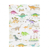 Notizbuch 64 839, Dinosauria , wei&szlig;, A5, blanko, 100g, 100 Blatt / 200 Seiten