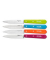 4 OPINEL Kochmesser silber, blau, silber, grün, silber, orange, silber, violett glatt, Klinge: 9,6 cm