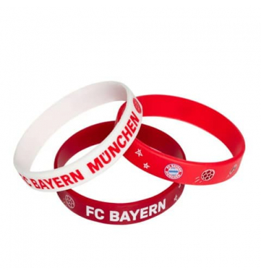 Kinder-Armband Silikon 3er-Set rot+wei&szlig; Armband