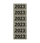 Jahreszahlen 400167524, 2023, grau, 57x25mm, selbstklebend