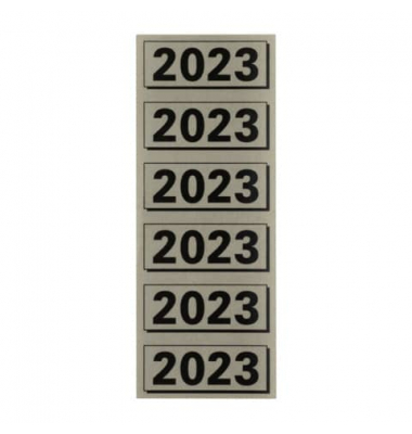 Jahreszahlen 400167524, 2023, grau, 57x25mm, selbstklebend